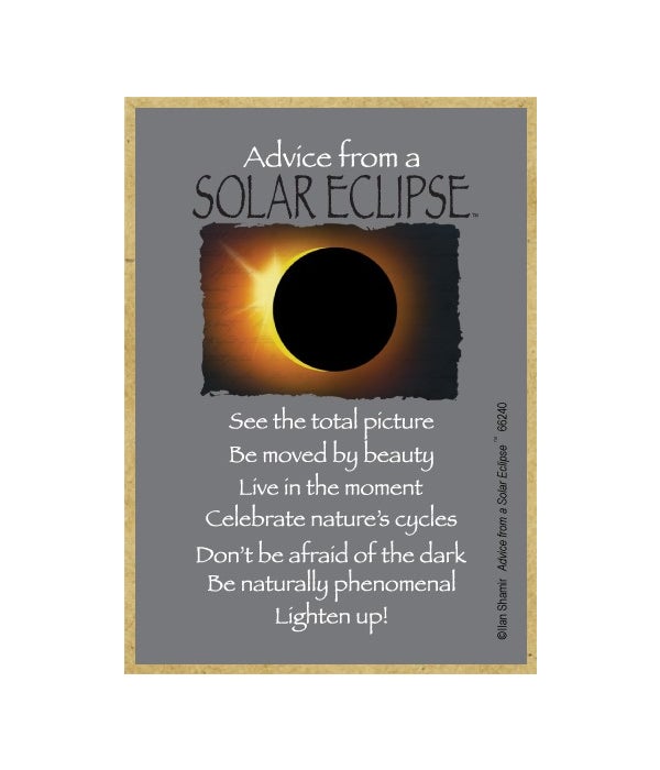 Advice from a Solar Eclipse Magnet