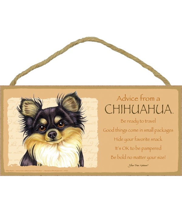 Advice from a Chihuahua (black & tan) 5x