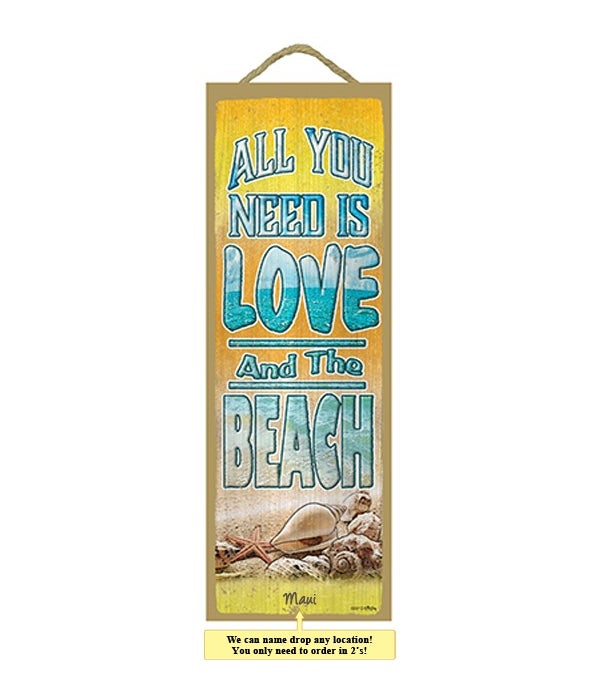 All you need is love, And the beach 5 x