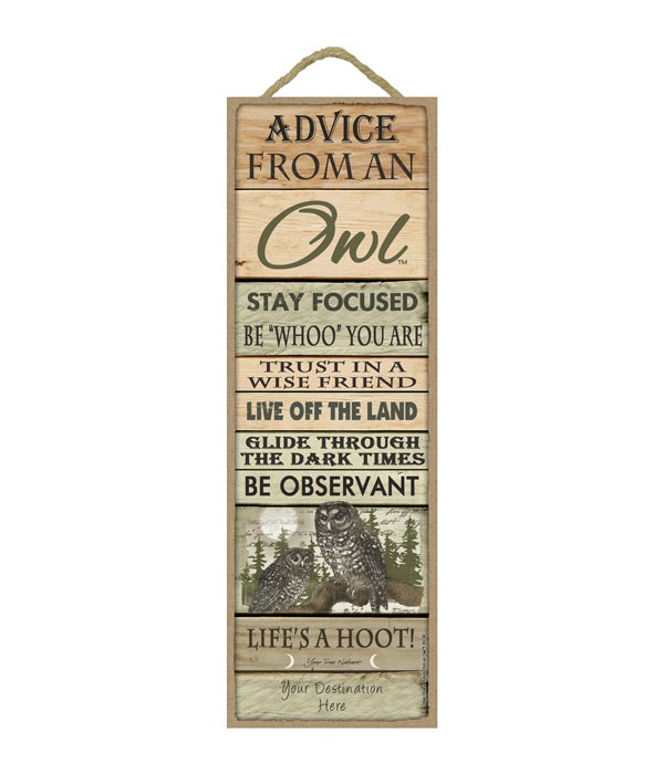 Advice from an Owl 5x15 Plank