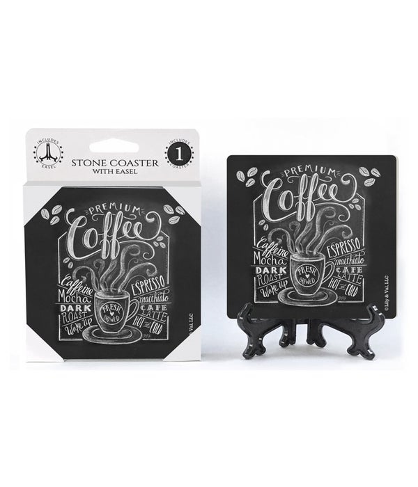 Coffee (black with white lettering)  coa