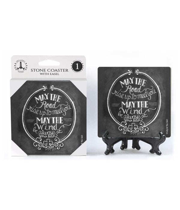 May the road rise up to meet you-may the wind be always at your back -1 Pack Stone Coaster
