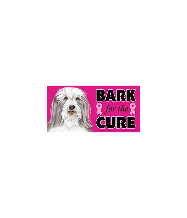 Bark for the Cure Bearded Collie-4x8 Car Magnet