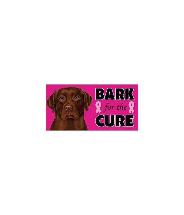 Bark for the Cure Chocolate Lab  4x8 Car