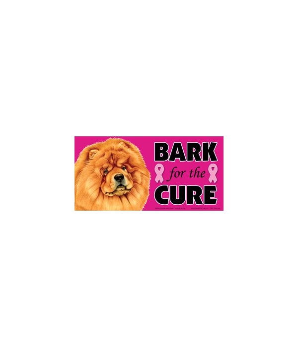Bark for the Cure Chow Chow  4x8 Car Mag