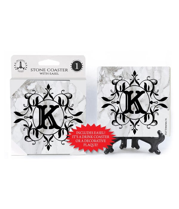 Lettered Marble Coasters - "K"