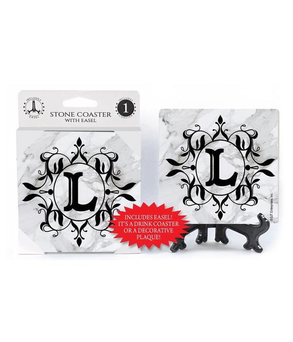 Lettered Marble Coasters - "L"