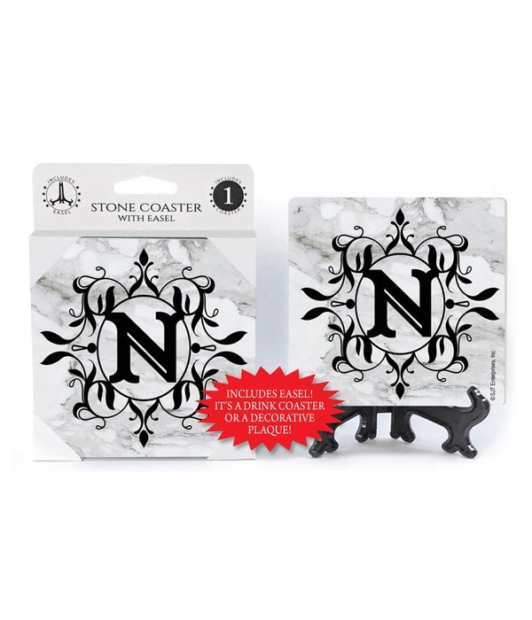 Lettered Marble Coasters - "N"