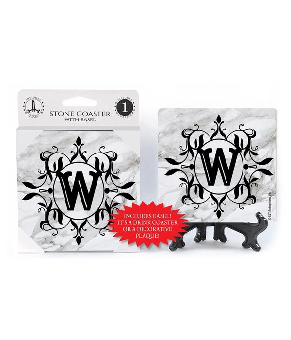 Lettered Marble Coasters - "W"
