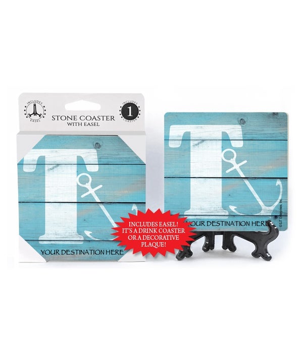 Sail Themed Stone Coasters  1 pack - "T"
