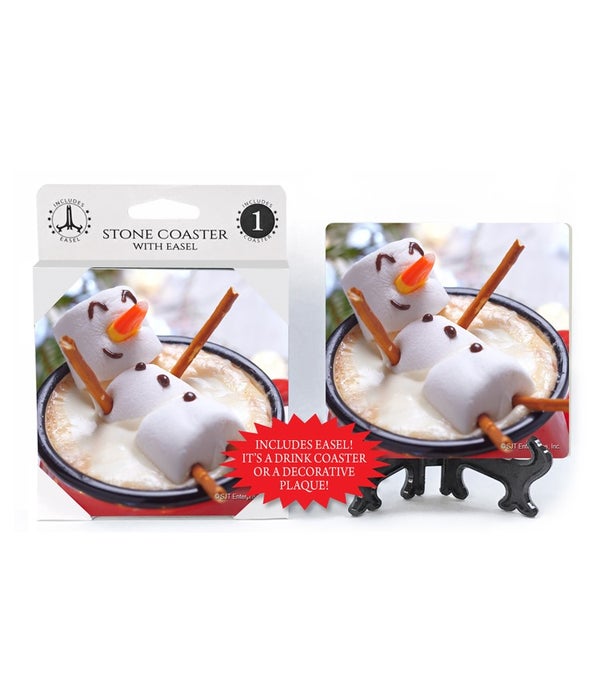 Marshmallow snowman w/pretzel arms float