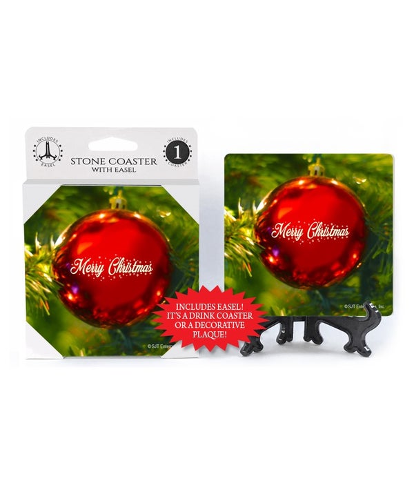 Merry Christmas - Single red ornament ha