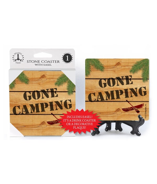 GONE CAMPING 1 pack stone coaster