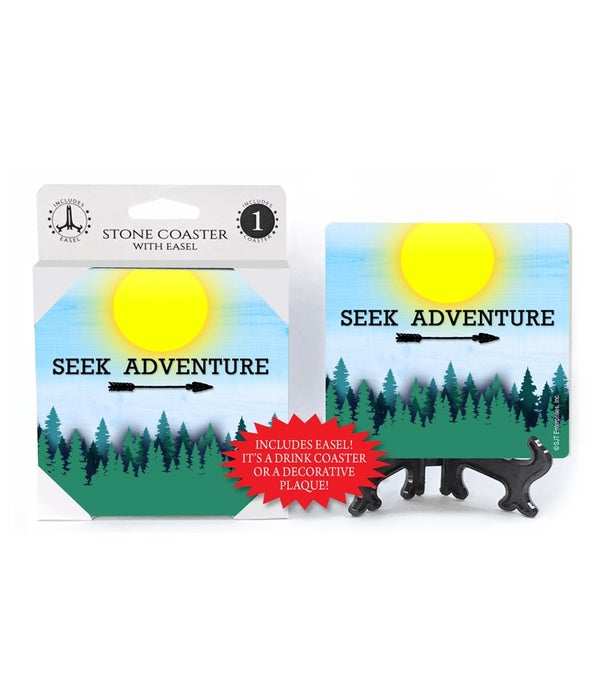 Seek Adventure 1 pack stone coaster