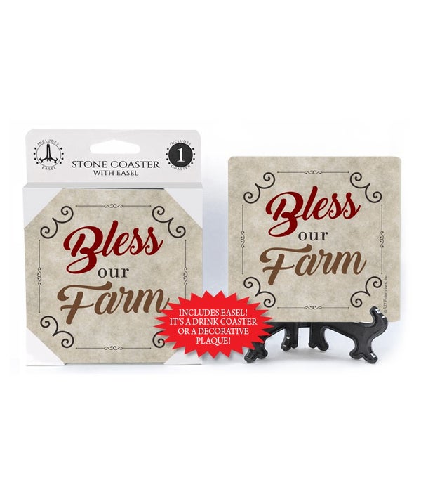 Bless our Farm -1 pack stone coaster