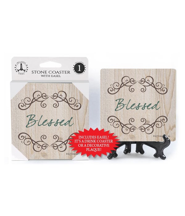 Blessed -1 pack stone coaster