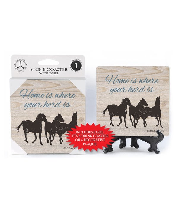 Home is where your herd is -1 pack stone coaster