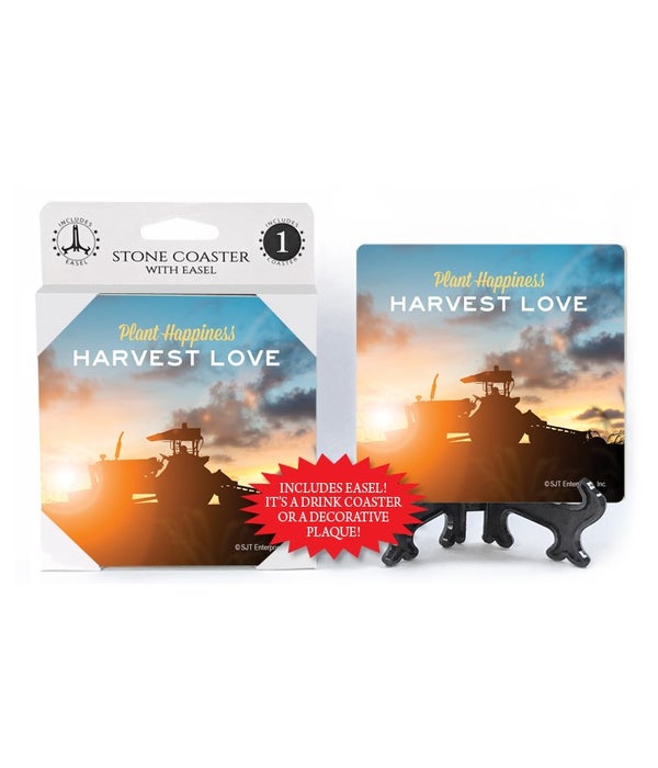 Plant happiness. Harvest love. -1 pack stone coaster