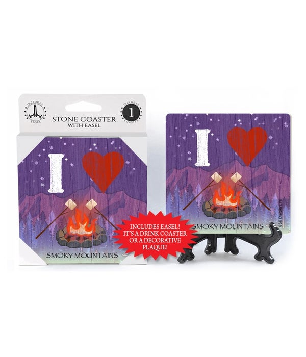 I (Heart) Campfire 1 pack stone coaster