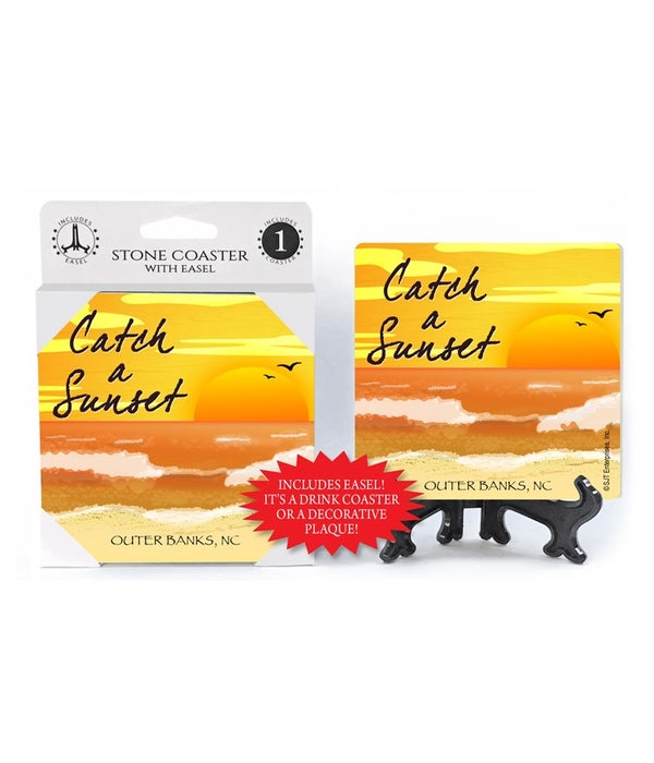 Catch a Sunset 1 pack stone coaster