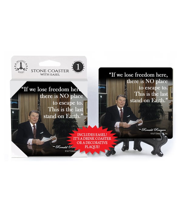 Ronald Reagan Freedom  -1 pack stone coaster with Easel