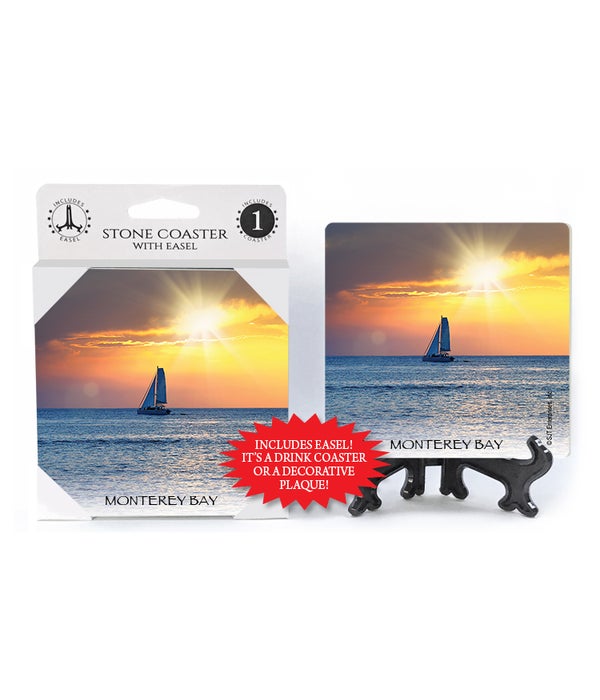 boat at sunset  Coasters 1 pack