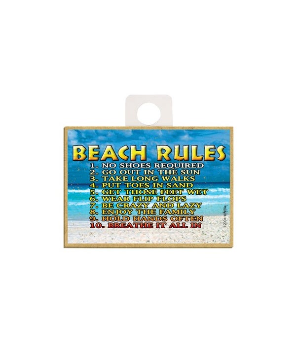 Beach Rules 1-10 Magnet