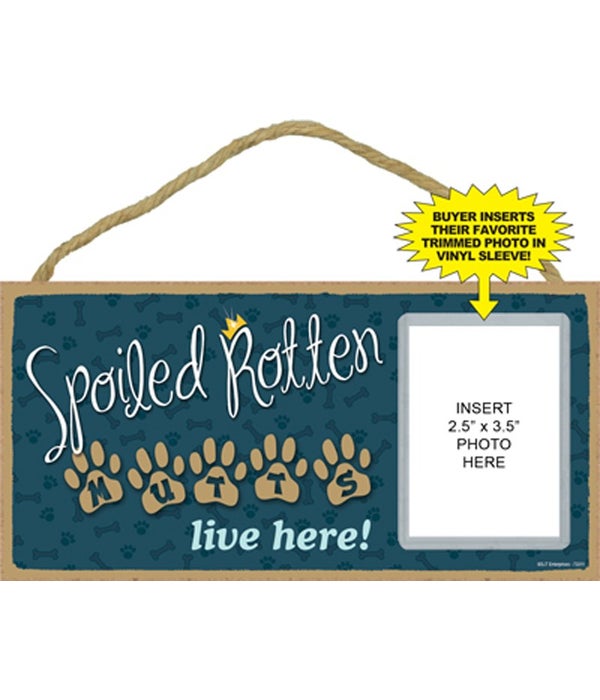 Spoiled Mutts picture 5x10 plaque