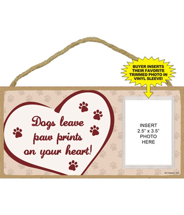 Dogs Paw Prints picture 5x10 plaque