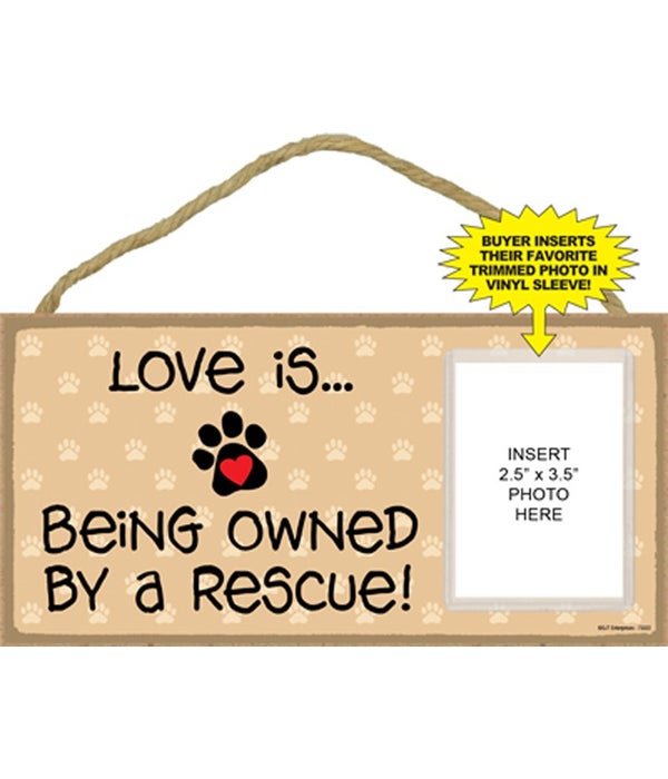 Love / rescue picture 5x10 plaque
