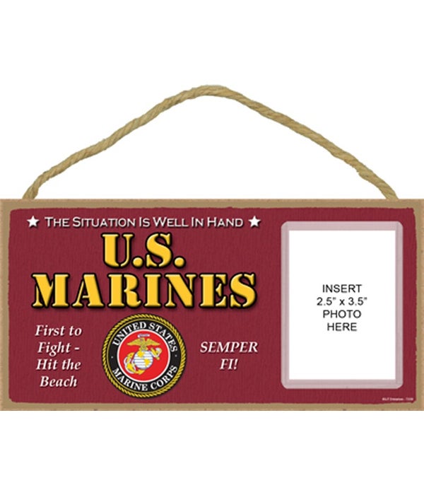 Marines photo insert 5x10 plaque
