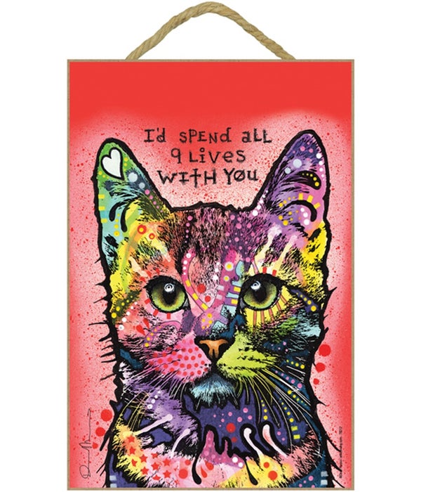 Cat - I'd spend all 9 lives 7x10 Russo