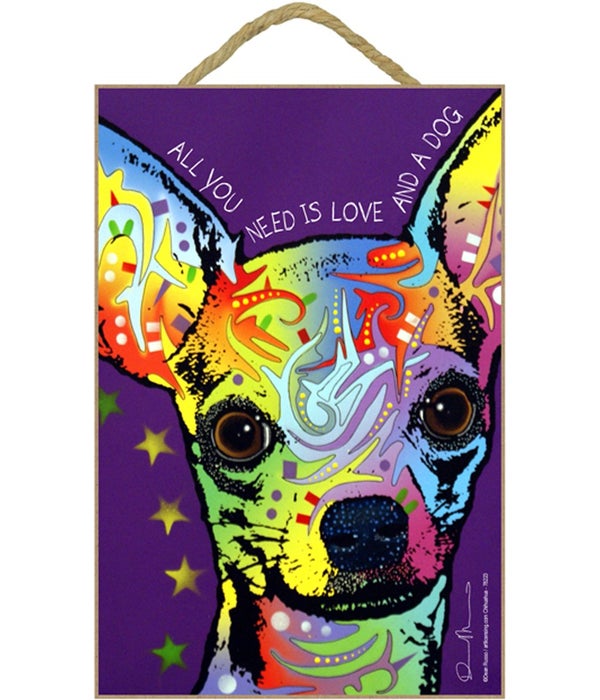 Chihuahua - All you need(purple backgrou