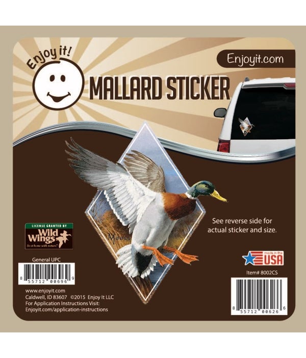 Mallard (Diamond) Full Color Car Sticker