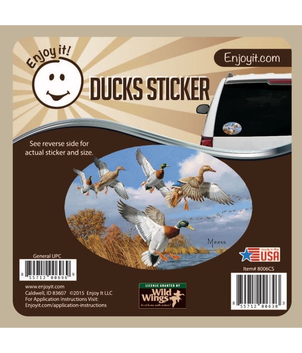 Ducks Scene Car Sticker