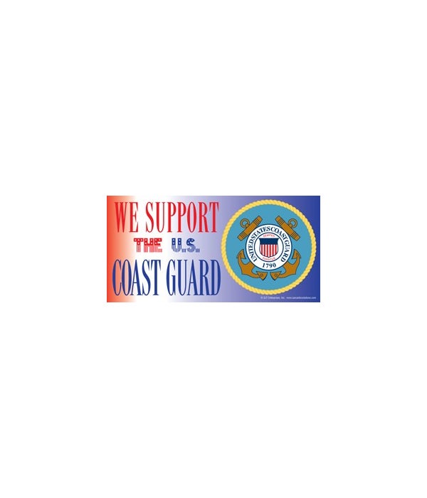 We support the U.S. Coast Guard-4x8 Car Magnet