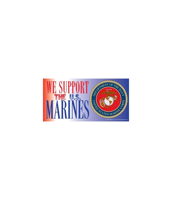 We support the U.S. Marines-4x8 Car Magnet