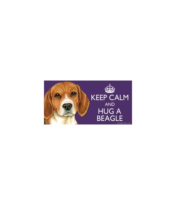 Keep Calm and Hug a Beagle 4x8 Car Magne