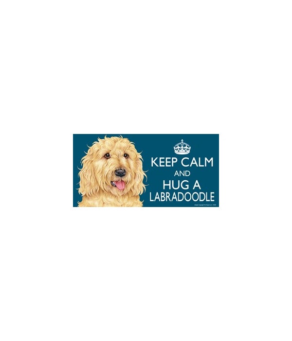 Keep Calm and Hug a Labradoodle (golden)