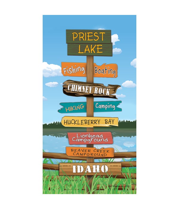 Priest Lake - Fishing - 4x8 Magnet
