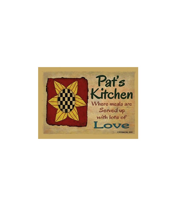 Sunflower kitchen-Pat-Wood Magnet