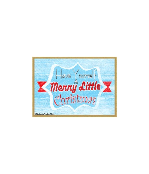 Retro Have Yourself A Merry Little Christmas-Wood Magnet