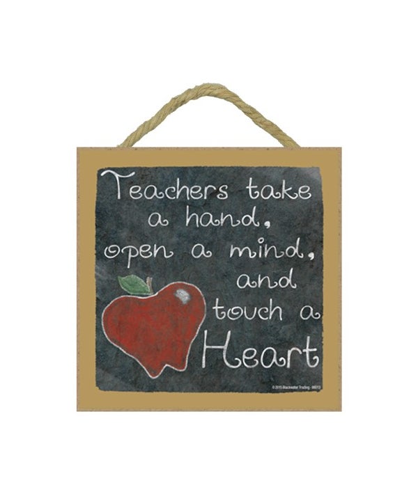 Teachers touch a heart 5 x 5 sign