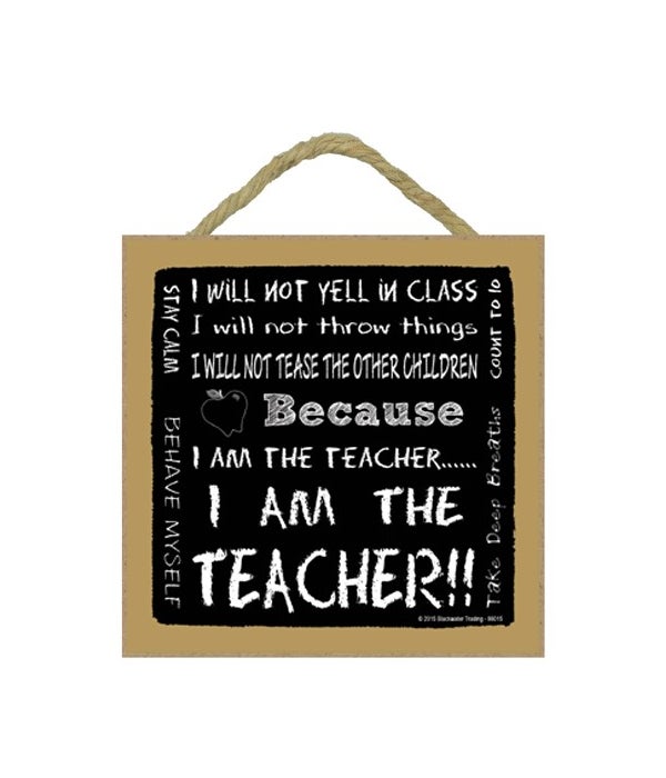 I am the Teacher Subway style 5 x 5 sign