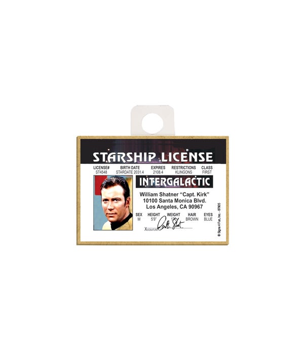 Starship License - Capt. Kirk