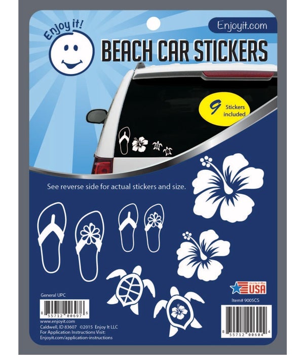 Beach Car Stickers