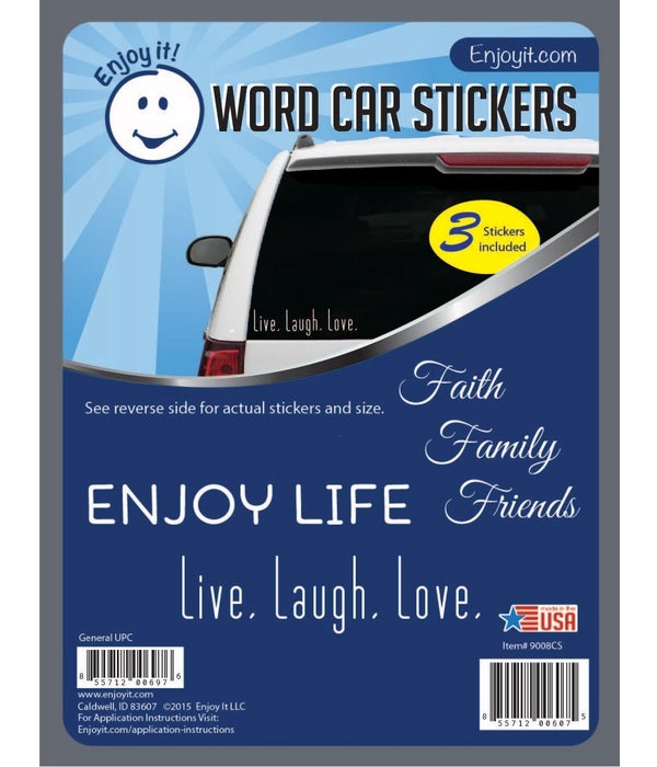 Word Car Stickers