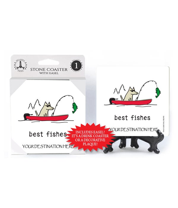 Best Fishes-fishing boat-1 pack stone coaster