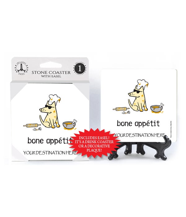 Bone Appetite-Messy chef-1 pack stone coaster