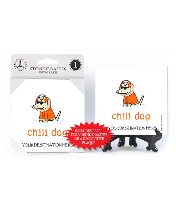 Chili Dog-Orange snow suit-1 pack stone coaster
